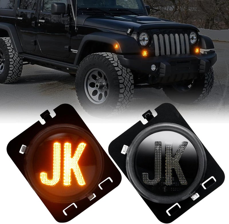 AUYICH LED Front Fender Side Marker Lights for Wrangler JK - Image 1