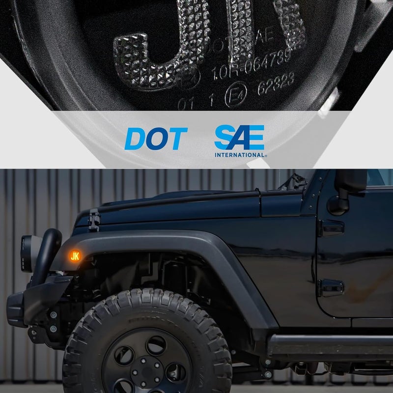 AUYICH LED Front Fender Side Marker Lights for Wrangler JK - Image 5