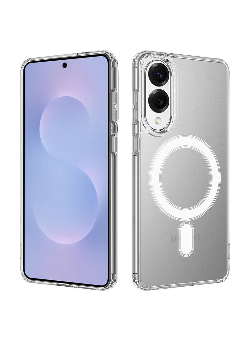 Techie Samsung Galaxy S25 Edge Case with MagSafe – Slim, Anti-Yellowing Transparent Back Cover with Camera Lens Protection, Magnetic Holder Wireless Charging Compatible - Clear - Image 1