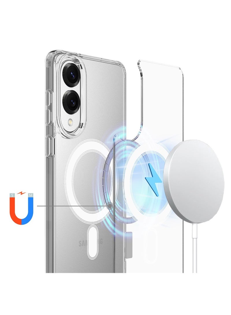 Techie Samsung Galaxy S25 Edge Case with MagSafe – Slim, Anti-Yellowing Transparent Back Cover with Camera Lens Protection, Magnetic Holder Wireless Charging Compatible - Clear - Image 2