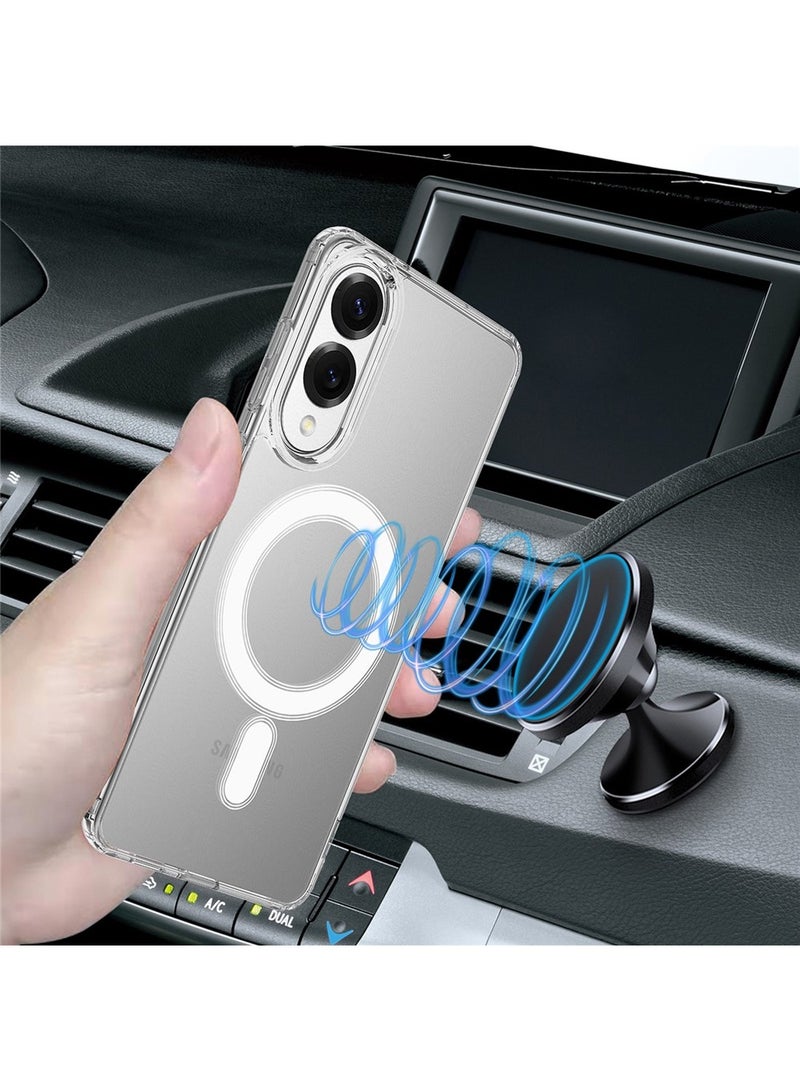 Techie Samsung Galaxy S25 Edge Case with MagSafe – Slim, Anti-Yellowing Transparent Back Cover with Camera Lens Protection, Magnetic Holder Wireless Charging Compatible - Clear - Image 4