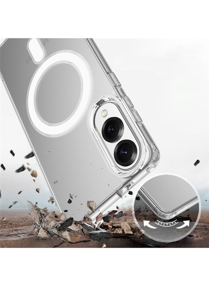 Techie Samsung Galaxy S25 Edge Case with MagSafe – Slim, Anti-Yellowing Transparent Back Cover with Camera Lens Protection, Magnetic Holder Wireless Charging Compatible - Clear - Image 5