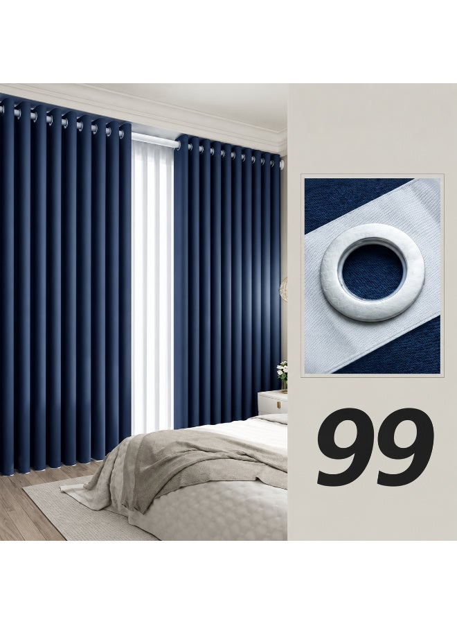 Blackout Curtains for Bedroom Full Blackout No-Drill Installation Bay Window Multi-Color Premium Fabric
