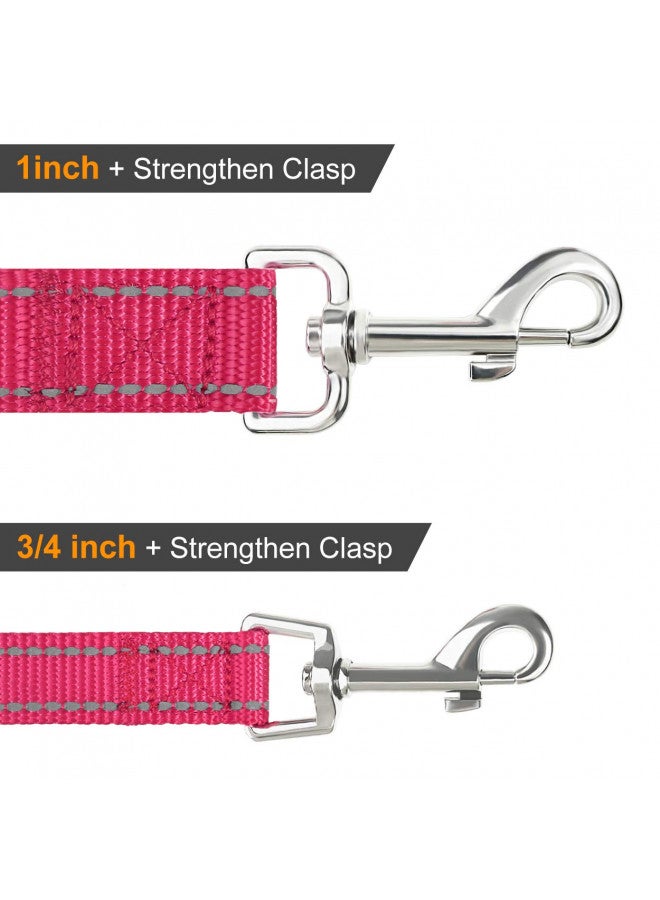 Joytale Joytale Double-Sided Reflective Dog Leash, 6 FT/5 FT/4 FT, Padded Handle Nylon Dogs Leashes for Small & Medium Dogs Walking, Hotpink, 4FT  - Image 5