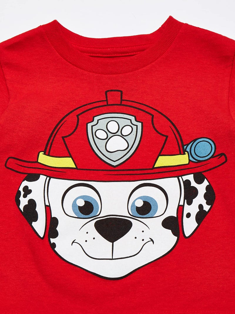 Nickelodeon Toddler Boys Paw Patrol 3 Pack Short Sleeve T-Shirt, Royal/Red/Yellow, 5T - Image 3