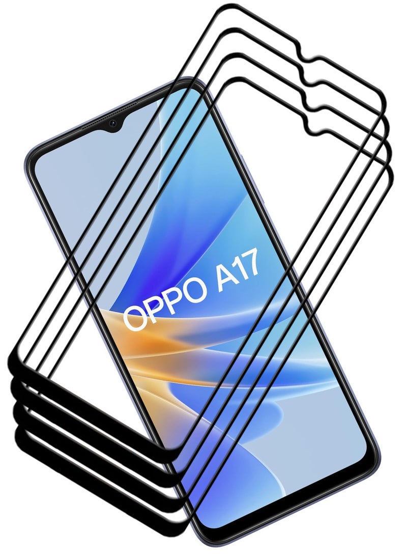 ACLIX 4 Pieces Antistatic ESD Dustproof Premium Quality High Definition Tempered Glass Screen Protector Designed For Oppo A17 - Image 1