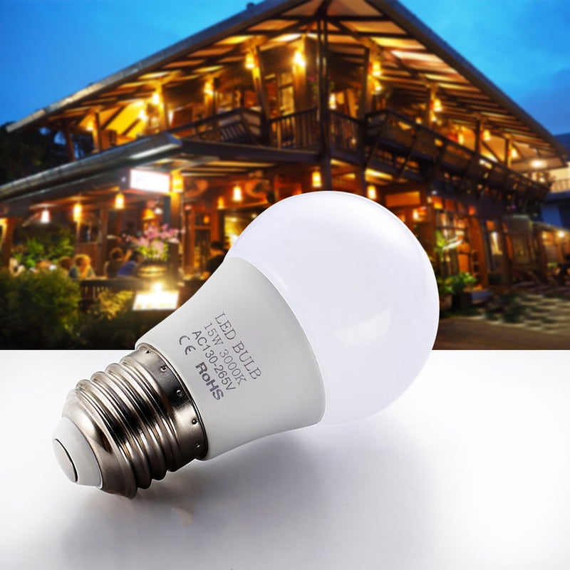 15W LED Bulbs E27 Light Bulbs Energy Saving Warm White 3000-3500K High Brightness Lamp for Bedroom Living Room 130V-265V - Image 3