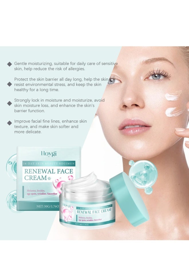 هويجي Renewal Face Cream, Renewal Face Cream Anti-Wrinkle Skin Repair Face Cream, Brightening Facial Cream, Dark Spots Cream,Face Wrinkle Cream for All Skin Types, Saam Face Cream Korean 50g - Image 4
