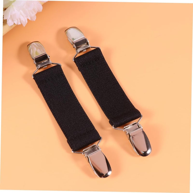 Zerodeko 4pcs Slip Fixed Buckles for Sheet Corner Straps Black Elastic Grippers Belt - Image 4