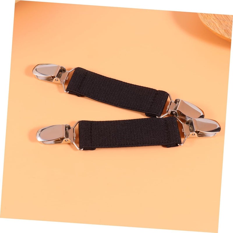 Zerodeko 4pcs Slip Fixed Buckles for Sheet Corner Straps Black Elastic Grippers Belt - Image 5