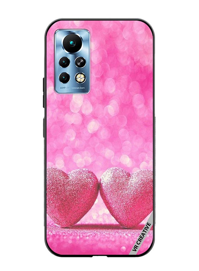 VR CREATIVE Protective Case Cover For Infinix Note 11 Pro Pink Heart Design Multicolour - Image 1