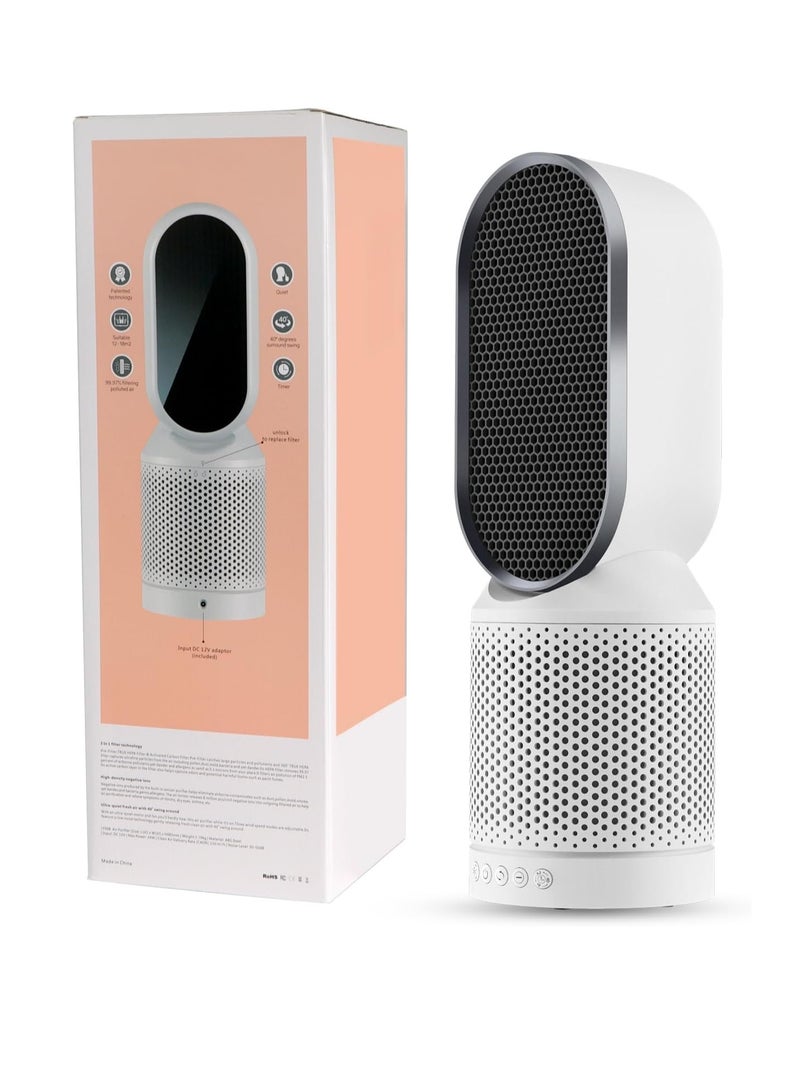 بيور منقي هواء لغرفة النوم والمنزل والمكتب إتش 13 فلتر حقيقي 40 درجة دوران 30 ديسيبل نظام ترشيح منظف هواء يزيل 99.97 في المائة غبار اللقاح وبر الحيوانات الأليفة رائحة الشعر مع أنيون إف 008 - Image 3