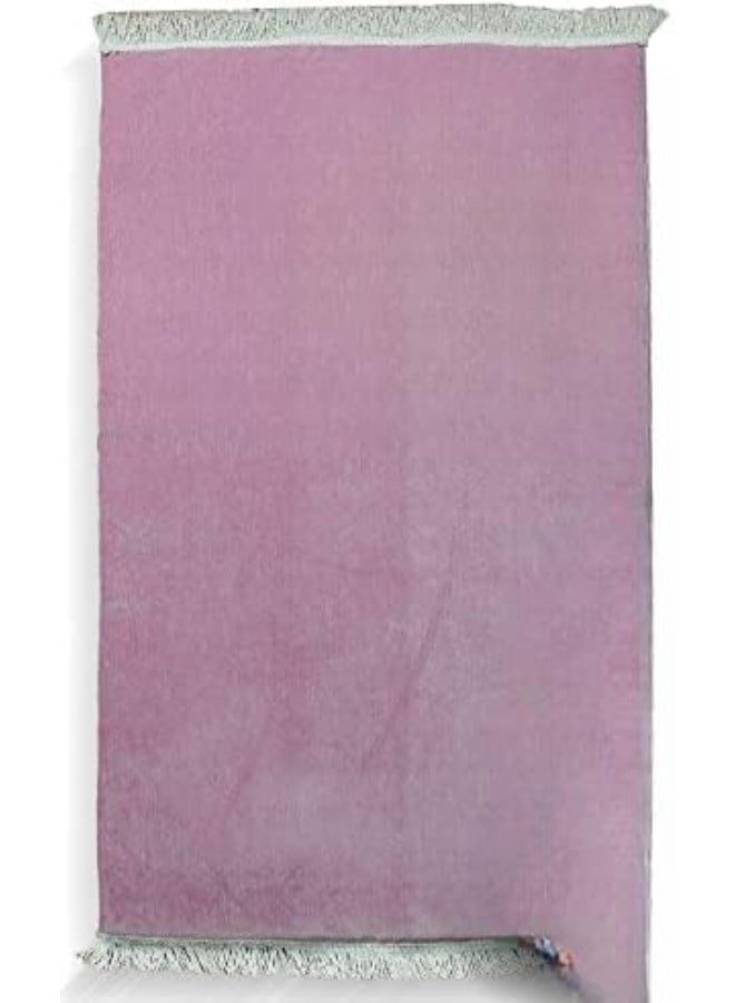 سندس سجادة صلاة   تصميم أنيق وفخم بحجم كبير ومريح مغطاة بقماش ناعم ومحكم من أجود أنواع القطن. - Image 2