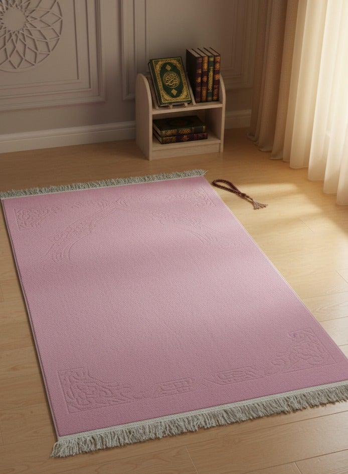 سندس سجادة صلاة   تصميم أنيق وفخم بحجم كبير ومريح مغطاة بقماش ناعم ومحكم من أجود أنواع القطن. - Image 3