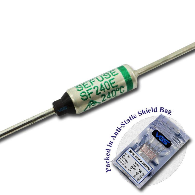 OWill NEC SF240E SEFUSE Cutoffs NEC Thermal Fuse 240C 240 Degree 10A 250V (pack of 5) 