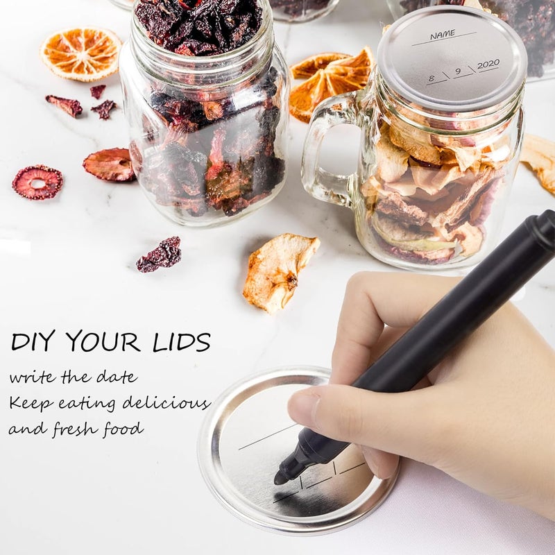 OCSOHO 100 PCS Canning Lids Wide Mouth,3.42in Mouth Mason Jar Lids,Ball Jar with Lids with Leak proof Airtight Seal Rust Proof Split,Wide Mouth Mason Jars Food Grade,Canning Food - Image 4