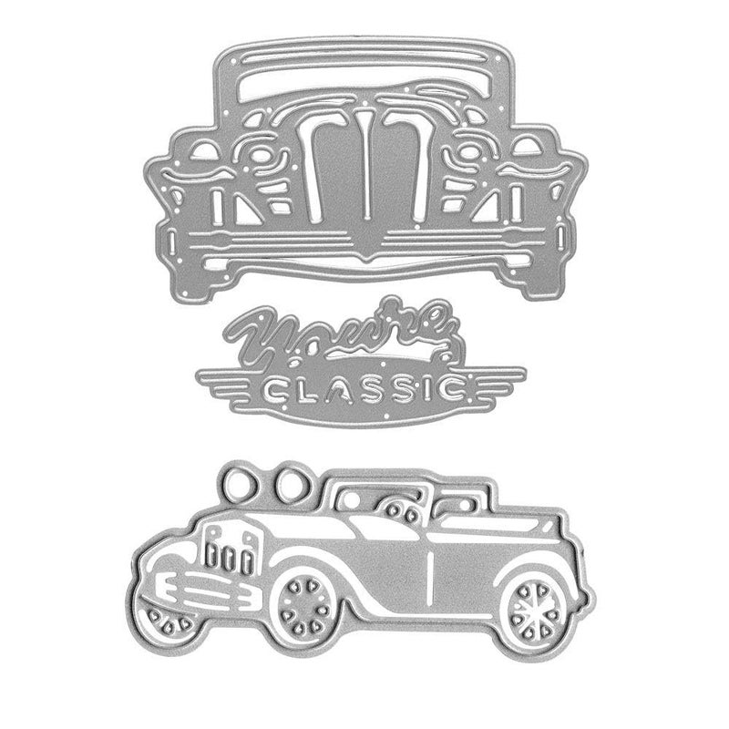Metal 2 Classic Car Cutting Dies for Card Making Car Truck Die Cuts Vehicle Dies Template Embossing Tool for Scrapbooking DIY Etched Craft Dies