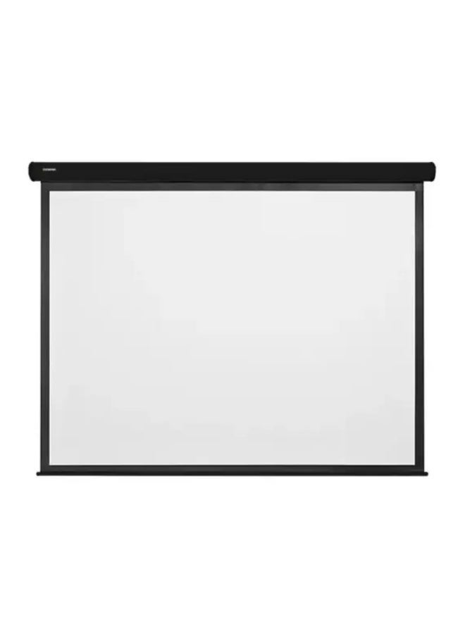 Windon Manual Wall Projector Screen, 213 × 213 cm, Matte White Surface, Pull-Down Mechanism, Wall & Ceiling Mountable, Metal Housing, White - Image 1