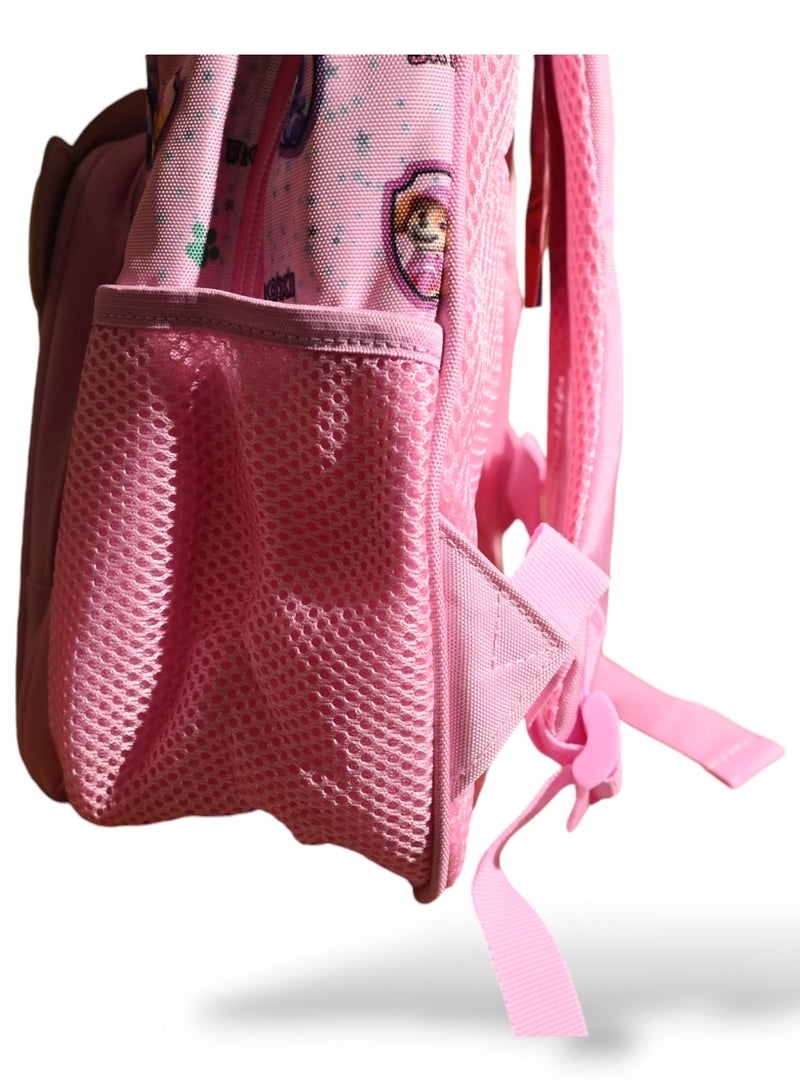 باو بترول حقيبة ظهر باو باترول، باللون الوردي، تتميز بشخصيتي سكاي وروكسي، الحجم: 16 بوصة - Image 3