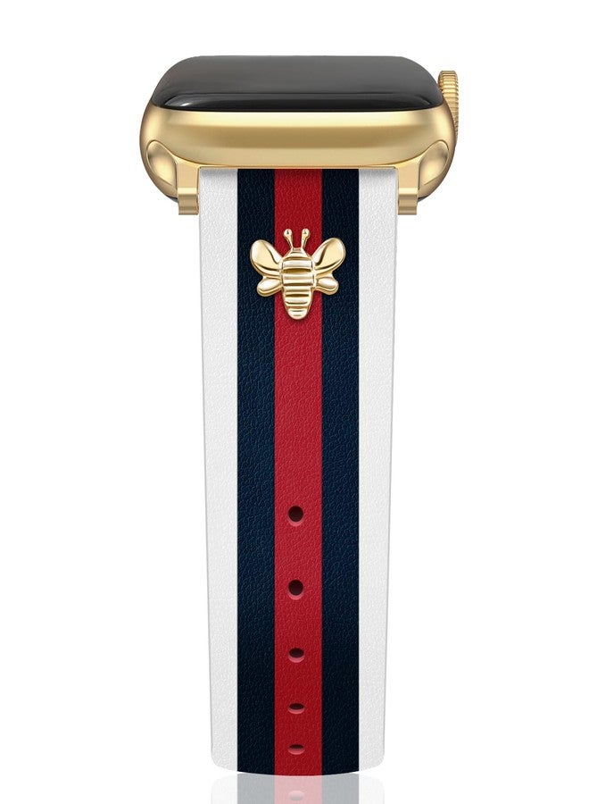 MOINSPIRE Designer Leather Bands with Charms Compatible with Apple Watch 38mm 40mm 41mm 42mm(S11/10) Women Men Genuine Leather Strap Elegant Wristbands for iWatch Series 11/10/9/8/7/6/5/3/2/1/SE/Ultra - Image 1