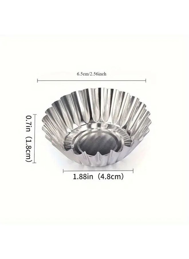 50pcs Reusable Aluminum Tart Molds Oval Pudding Trays For Baking And Steaming - Image 3