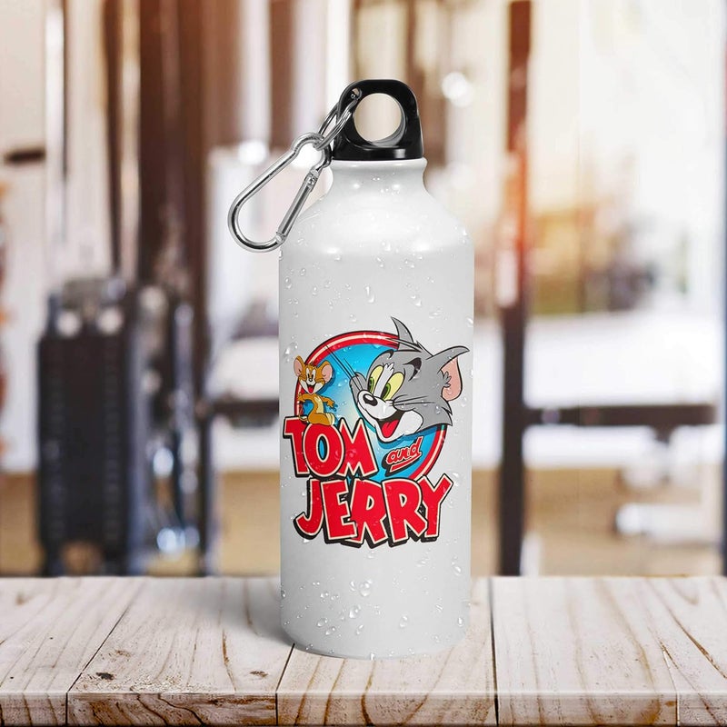 Tee Mafia Tee Mafia Cartoon Tom Jerry Sipper water Bottle Tom Jerry Bottle Cartoon Sipper Bottle Designer Sipper Bottles Printed Sipper Bottle 600 Ml Multicolor - Image 2