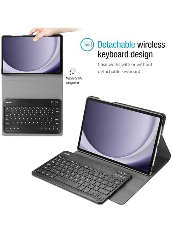 Procases For Galaxy Tab A9 Plus 2023 Keyboard Case Protective Cover Case With Detachable Wireless Keyboard For Galaxy Tab A9 Plus 2023 –Black - Image 3