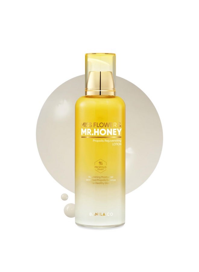 Banila Co BANILA CO Miss Flower & Mr Honey Propolis Rejuvenating Lotion | Nourishing Cream with Propolis Extract & Royal Jelly | Lightweight Hydrating Korean Skincare for Youthful Radiance (150ml / 5.07 fl oz)  - Image 1