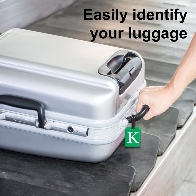 tag8 [Pack 2] Smart Luggage Tag ID with Name Initial B| Bag Tag with Global Loss Recovery Service | Airline Compliant | SITA World Tracer Code Enabled | Smart Alternative to Name Tags | Gift idea (K) - Image 3