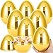 Octeric 6 Pcs 6 Jumbo Golden Easter Eggs Fillable Shiny Metallic Plastic Eggs for Filling Treats Toys Gift Baskets Filler Stuffers Easter Hunt Decor Party Favor Classroom Prize Supplies - Image 2