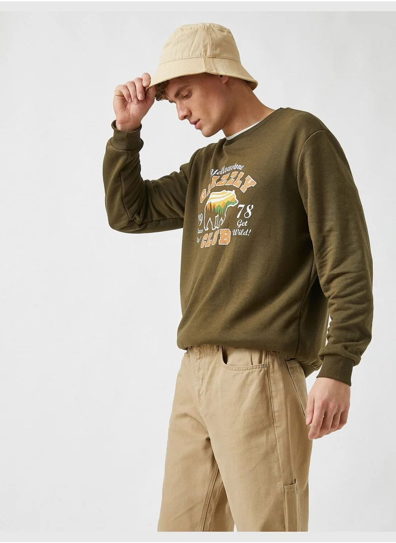 كوتون Bear Printed Sweatshirt