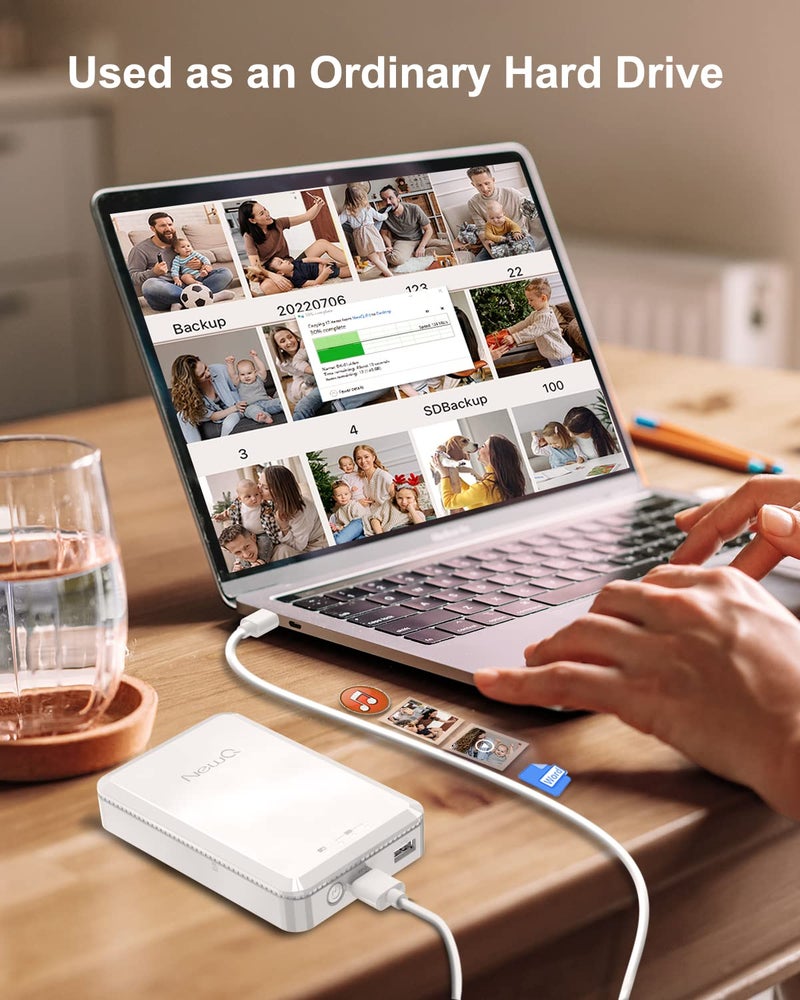 NEWQ Hard Drive for Phone Computer: 2 TB Photo Stick Portable Storage Device External HDD USB Flash for iPhone & iPad & Android Cellphone Backup Picture | Photo | Video | Data (2TB) - Image 3