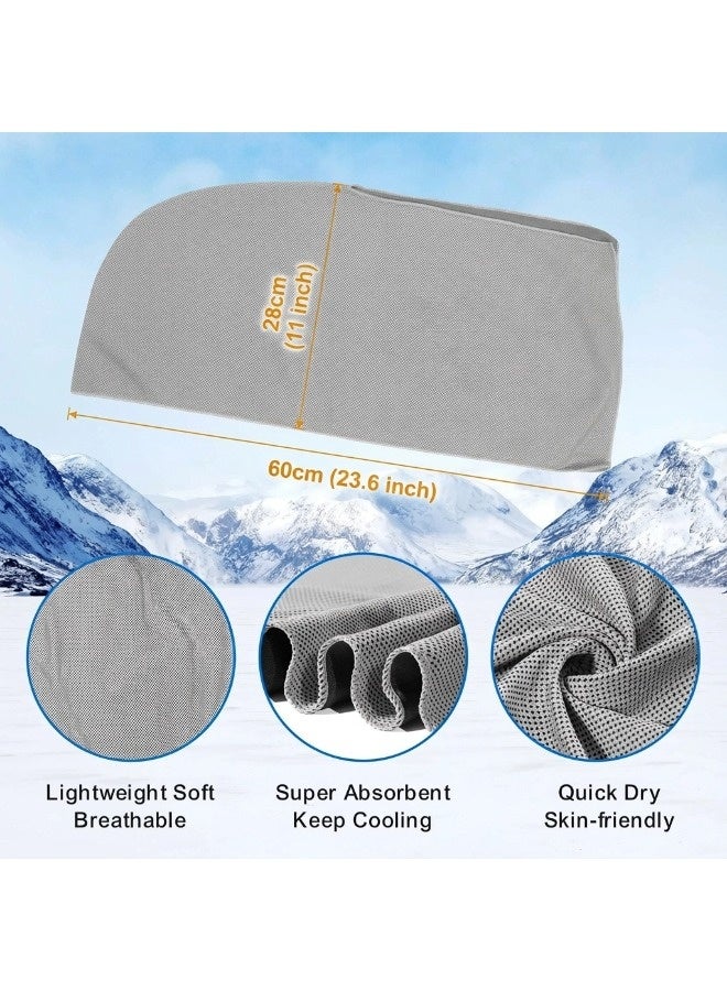 ShebSheb 2Pcs Cooling Hoodie Sports Towel, Absorbent Quick-Drying Cooling Towels for Neck and Face, UV Sun Protection Cooling Neck Wraps for Hot Weather - Image 5
