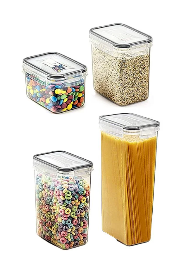 QUESERA Airtight Food Storage Containers Set, 14pcs BPA Free Plastic Dry Food Containers with Lids for Kitchen Pantry Organization and Storage, Include 20 Labels & Pen, Black