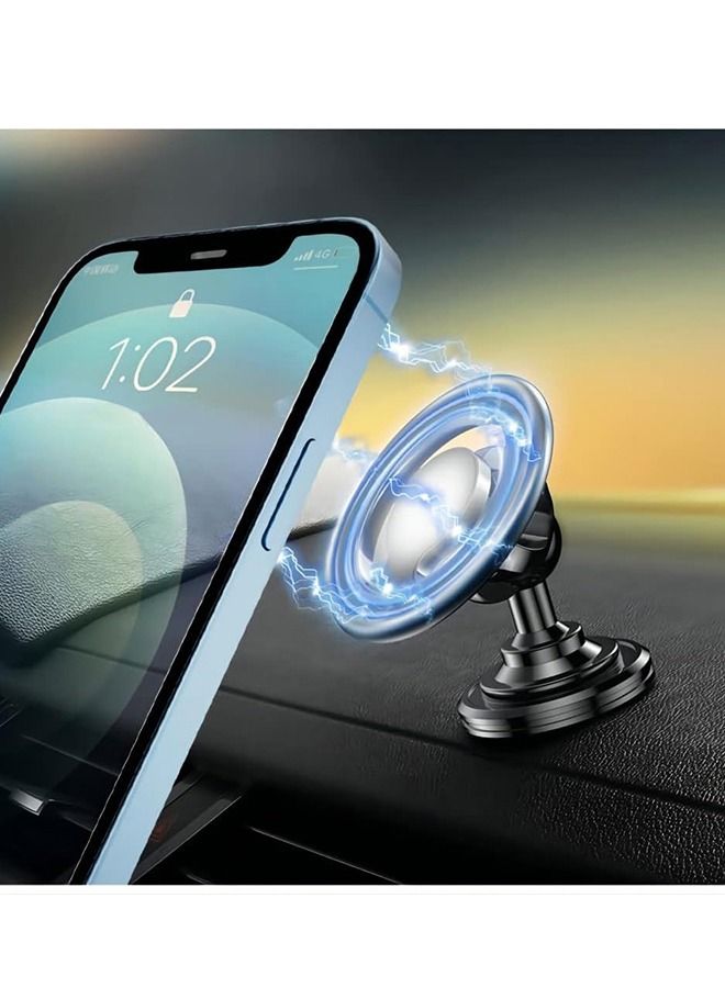 MagSafe Compatible Car Mount, 360° Rotating Magnetic Car Mount, Car Mount for iPhone 14 13 12 All Smartphones (Black)  - Image 1