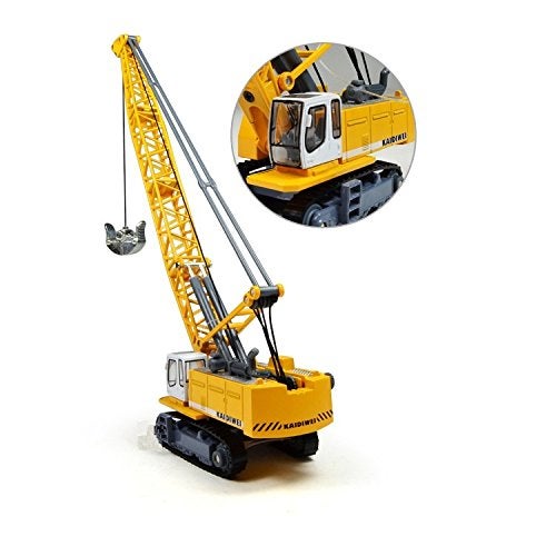 Tipmant Children Alloy Diecast Car Model Toy Excavator Truck Digging Cable Engineering Vehicle Tower Crane Collection Gift for Kids Scale 187 - Image 5