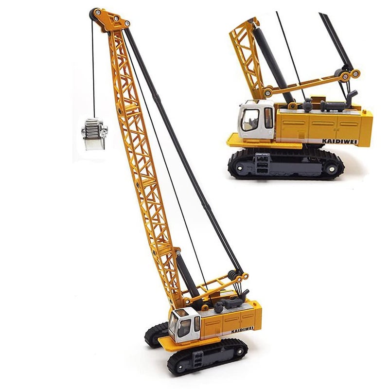 Tipmant Children Alloy Diecast Car Model Toy Excavator Truck Digging Cable Engineering Vehicle Tower Crane Collection Gift for Kids Scale 187 - Image 3