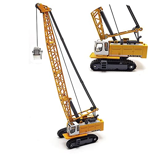 Tipmant Children Alloy Diecast Car Model Toy Excavator Truck Digging Cable Engineering Vehicle Tower Crane Collection Gift for Kids Scale 187 - Image 1