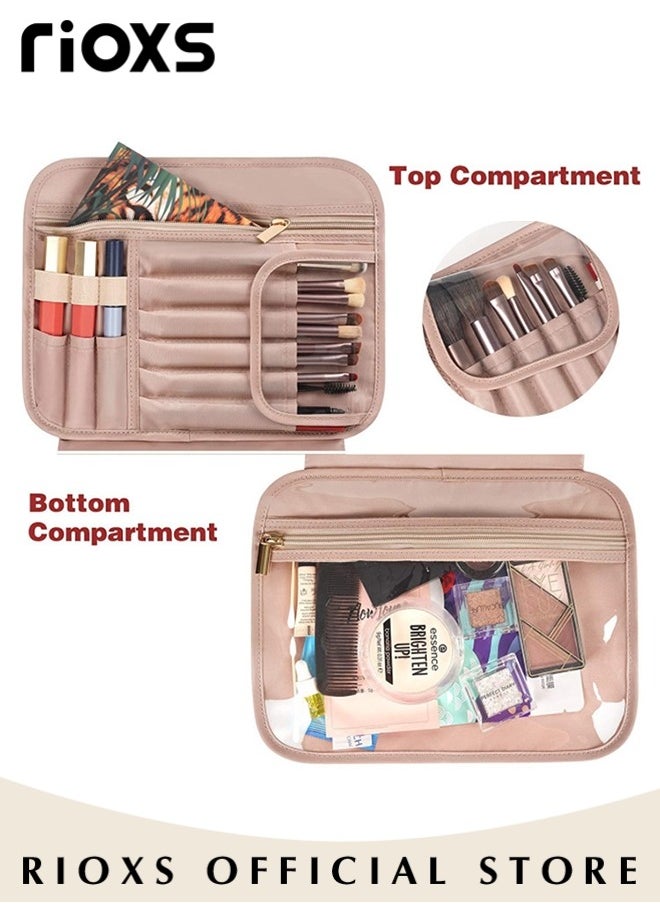 RIOXS Hanging Toiletry Bag Travel Organizer Kit for Women & Men Portable Makeup Cosmetic Bag Case Large Capacity Storage Bag for Shampoo, Toiletries, Make up Cosmetics Tools Accessories  - Image 2