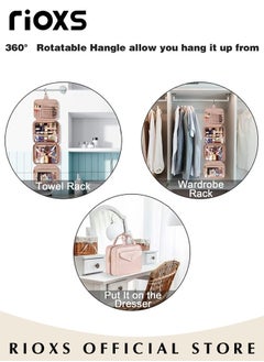 RIOXS Hanging Toiletry Bag Travel Organizer Kit for Women & Men Portable Makeup Cosmetic Bag Case Large Capacity Storage Bag for Shampoo, Toiletries, Make up Cosmetics Tools Accessories  - Image 4