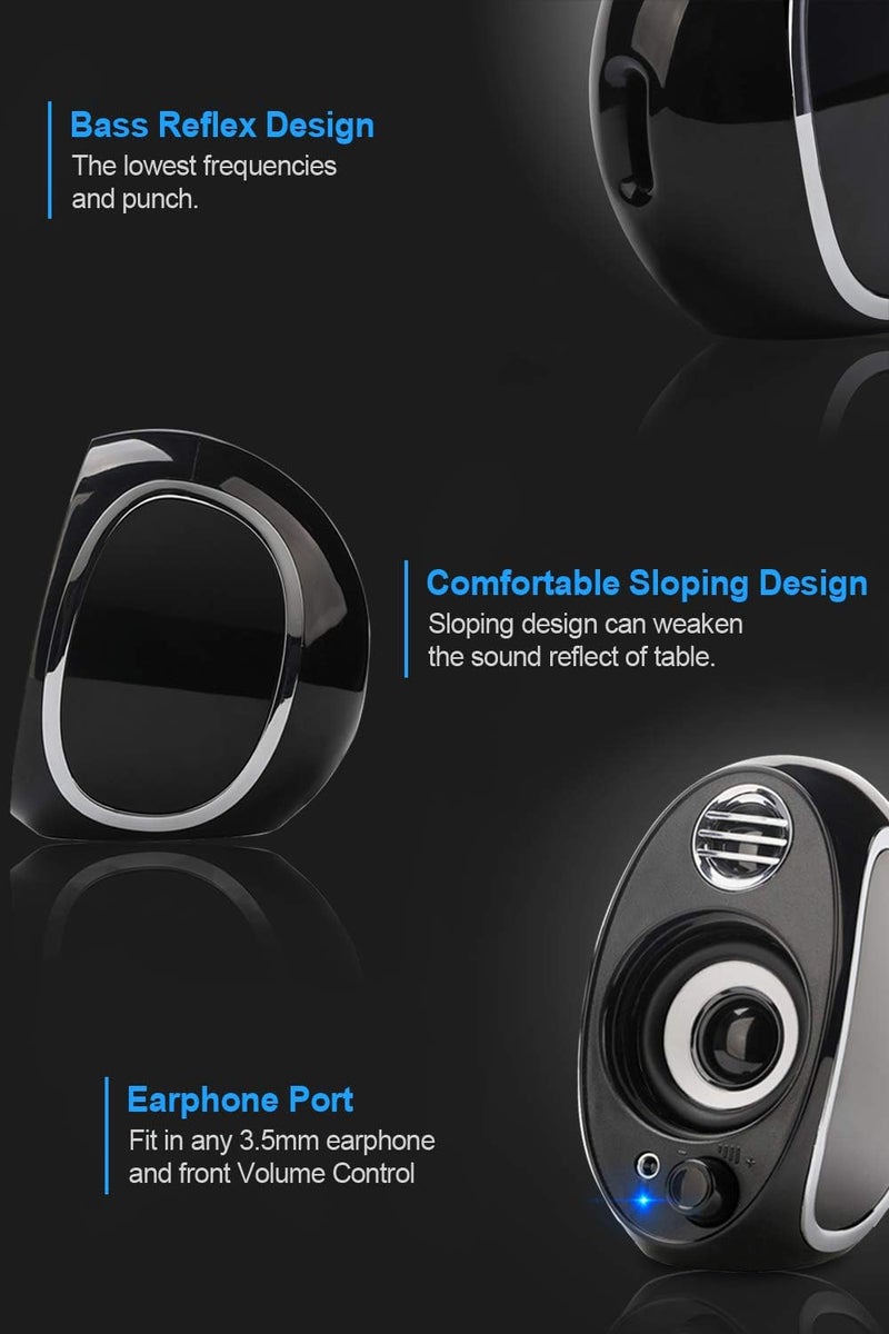 Computer Speakers, BONKS 10W PC Powered USB Speaker Monitor Speakers for Desktop Computer/PC/TV/Laptop Gaming Speaker - Image 4