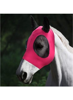 Generic Flexible Mesh Equine Face Cover Rose Red 