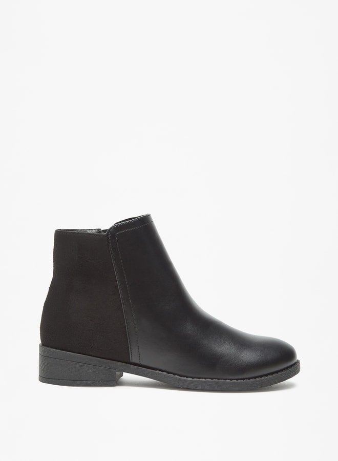 Flora Bella Women Solid Ankle Boots with Zipper Closure - Image 1