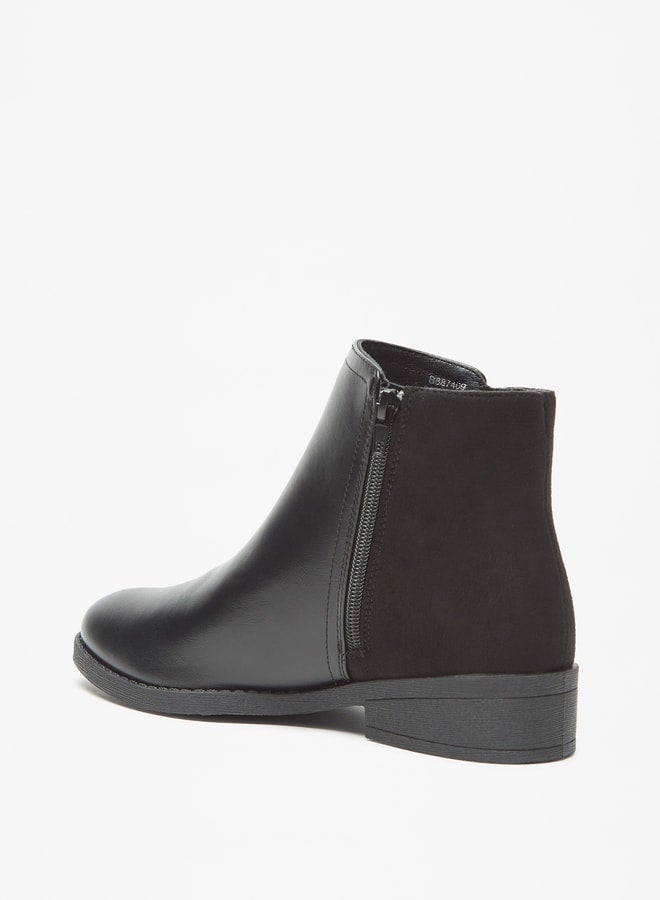 Flora Bella Women Solid Ankle Boots with Zipper Closure - Image 3