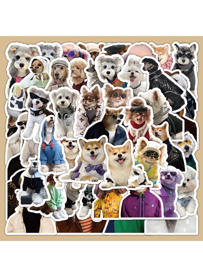 60 Pcs Dog Stickers, Funny Dog Stickers, Cute Dog Stickers, Dog Vinyl Waterproof Stickers Laptop Lun ch Box Skateboard Computer Water Bottle Luggage Sticker Pack for Adults, Teens  - Image 1