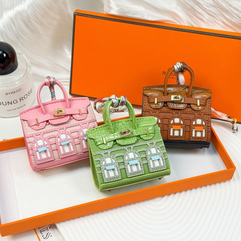 New Fashion Mini Small House Bag Pendant Small Bag Cute Bag Hanging Ornaments Red Envelope Headset Car Key Bag - Image 5