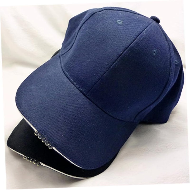 قبعة بيسبول LED مع ضوء للتخييم والجري والصيد، قبعة زرقاء مريحة - Image 3