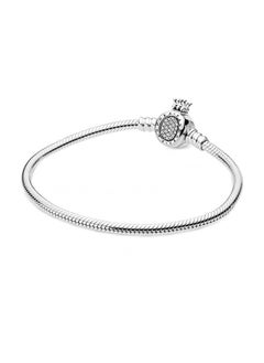 Pandora Violet Pandora Moments Jewelry Cubic Zirconia Women's Crown 925 Silver Bracelet 598286CZ  - Image 4