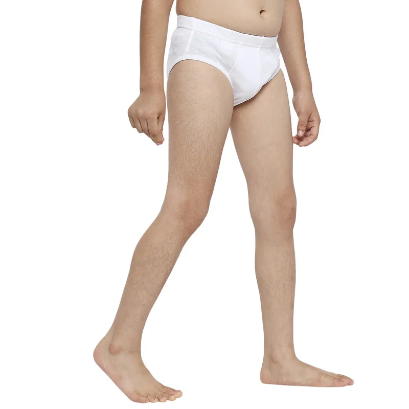 Byc  BOY'S 100% COMBED COTTON BRIEF SKIN FRIENDLY UNDERWEAR - WHITE White for Men | Best Price UAE