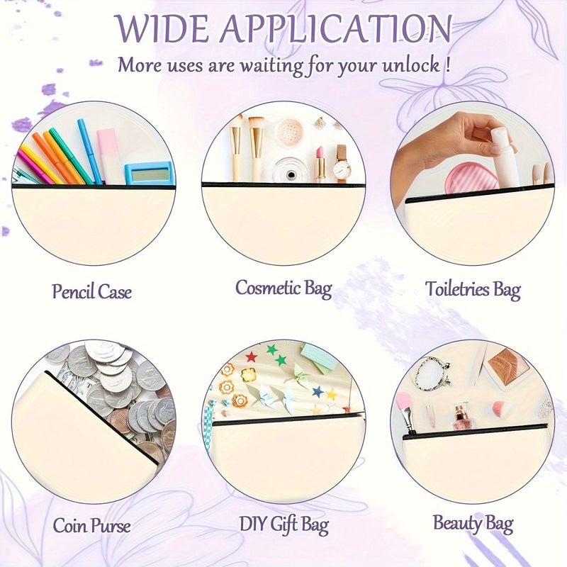 Stylish Cosmetic Travel Bag 10.24x7.08in With Zipper For Toiletries Pens Organization Gift For Friends Teachers - Image 5